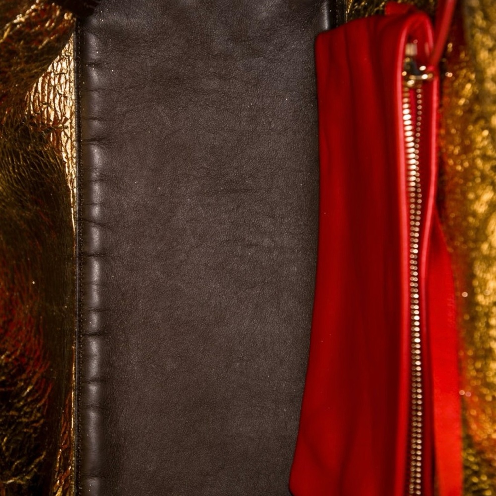 Christian Louboutin Brown and Cream Shearling Shoulder Bag - Picture 5 of 15